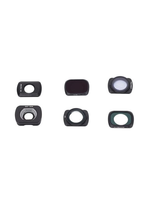 ND & CPL Filter Kit, Compatible with OSMO Pocket 3, 6 Pack ND16, CPL, Wide Angle, Macro, Streak Blue and 1/4 Black Mist Filters, HD Optical Glass, Aluminum Frame with Storage Case, Magnetic