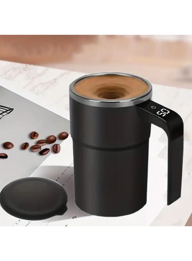 White Electric Coffee Mug with Temperature Display Adjustable Heating Cooling USB Rechargeable Large Capacity Travel Cup - Image 1
