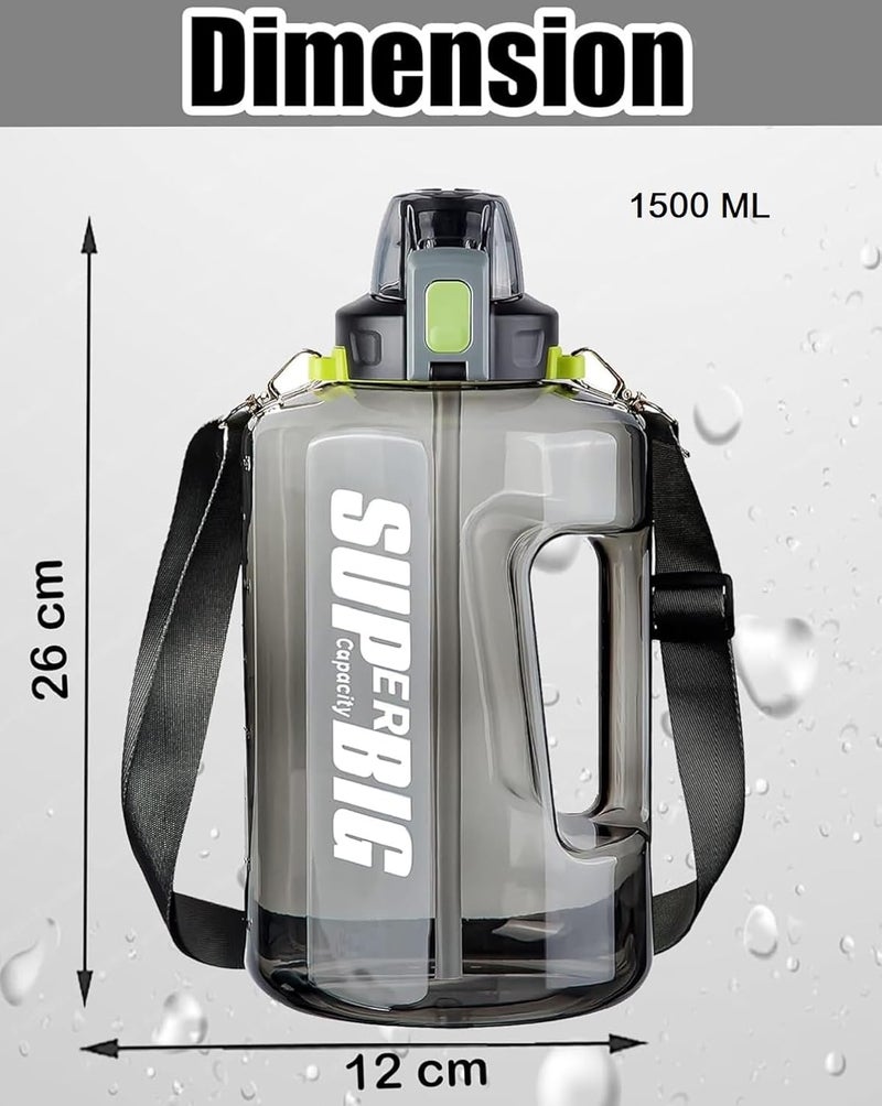 IndusBay Large Portable Water Bottle 15 Litre Leakproof Water Jug For Gym Sport Hiking BPA Free Fitness Sports Sipper for Indoor Outdoor Black - Image 4