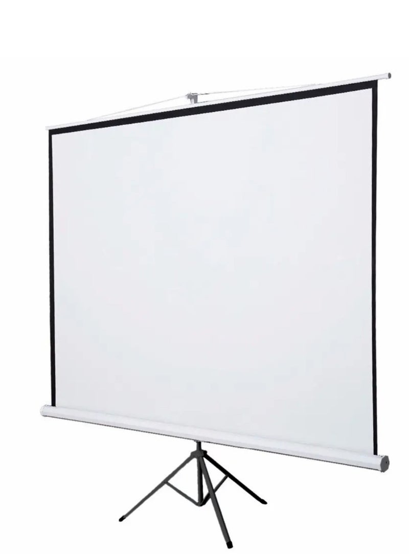 Generic - Portable 180x180cm Projector Screen - Tripod Stand for Indoor & Outdoor Use, 4K Compatible, Roll-up, Easy Setup, Ideal for Home Theater, Movie Nights, and Presentations - Image 1