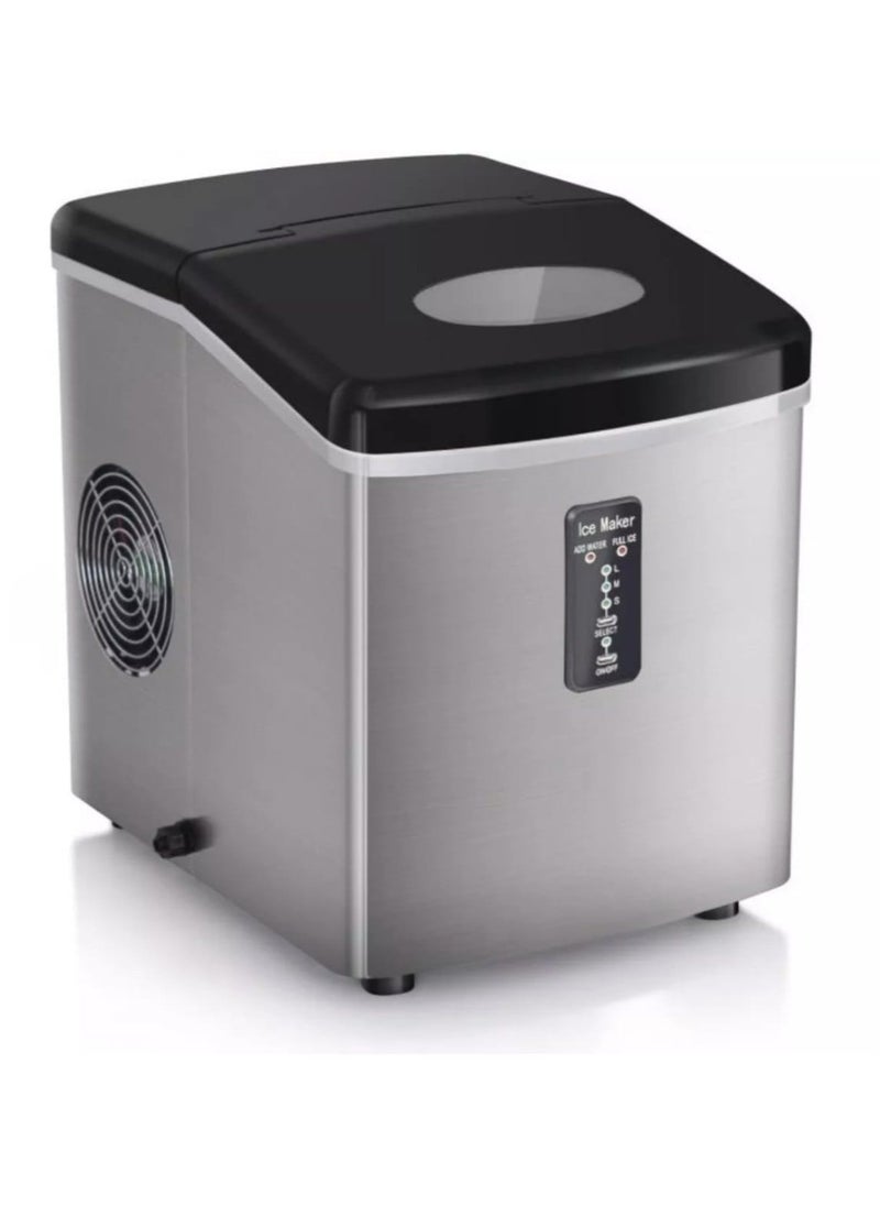 Generic Heavy Duty Ice Maker Machine 15L – 15KG/24H Capacity with LED Display, 3 Ice Size Options, Removable Basket, Fast Cooling Stainless Steel Ice Maker for Home, Kitchen, Bar, Office, Fresh Food & Drinks  - Image 1