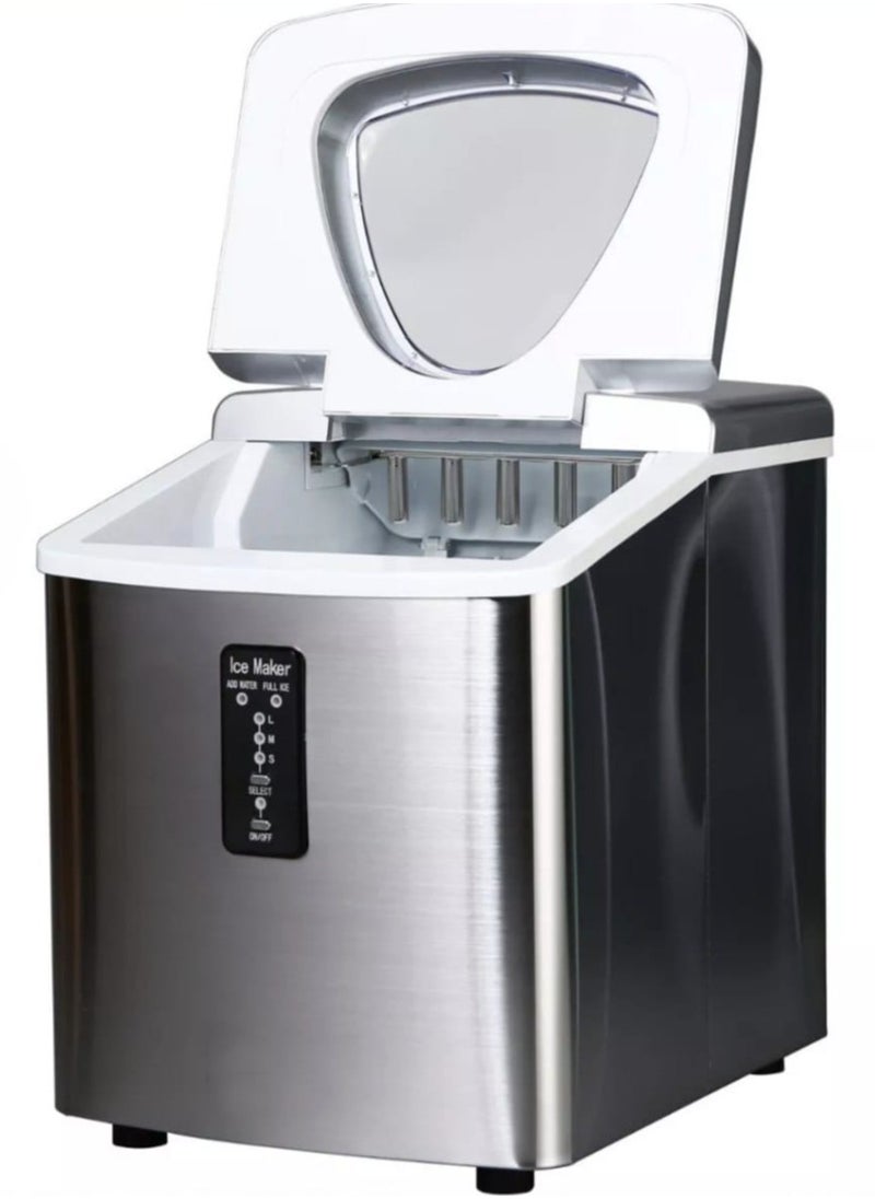 Generic Heavy Duty Ice Maker Machine 15L – 15KG/24H Capacity with LED Display, 3 Ice Size Options, Removable Basket, Fast Cooling Stainless Steel Ice Maker for Home, Kitchen, Bar, Office, Fresh Food & Drinks  - Image 3