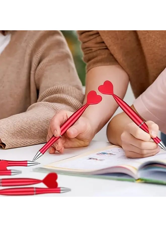 6 قطع أقلام حبر على شكل قلب رأس ناعم تدفق حبر سلس هدايا رومانسية لعيد الحب والزفاف - Image 5