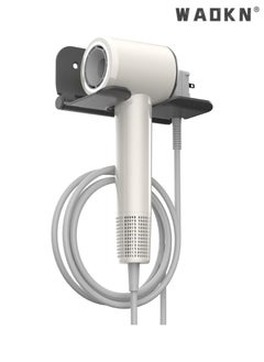 WAOKN Multi-Functional Wall-Mounted Hair Dryer Holder, Foldable Hair Tool Organizer for Bathroom & Bedroom, Space-Saving Design  - Image 2