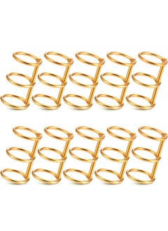 BOAO 10 Pieces 3 Ring Metal Loose Leaf Binders Book Rings With 20 Mm Inner Diameter For Diy Travel Diary Photo Album Binding Spines Combs (Gold)  - Image 1