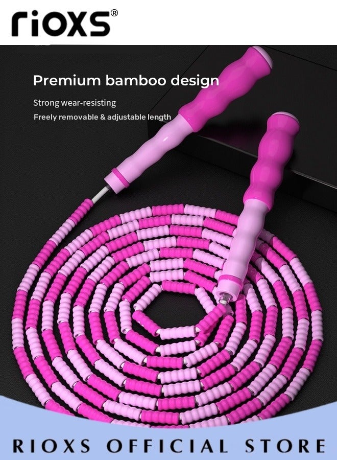 ريوكس 2 قطع لينة مطرز القفز حبل قابل للتعديل تشابك الحرة مجزأة اللياقة البدنية تخطي الحبل للرجال والنساء والأطفال الحفاظ على اللياقة البدنية تجريب التدريب - Image 4