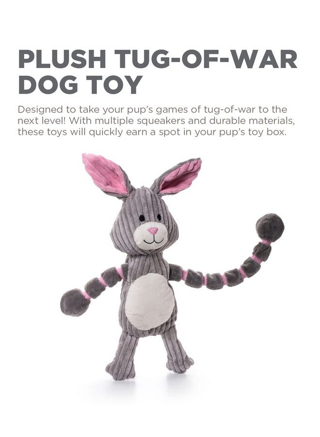 outward hound Thunda Tugga Bunny Plush & Squeaky Dog Tug Toy - Image 4