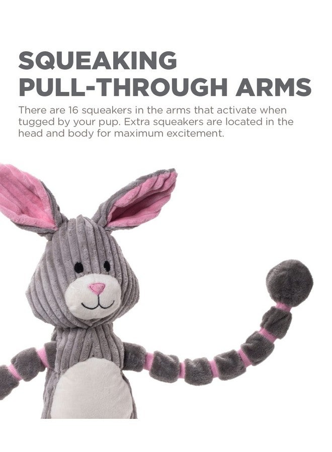outward hound Thunda Tugga Bunny Plush & Squeaky Dog Tug Toy - Image 5