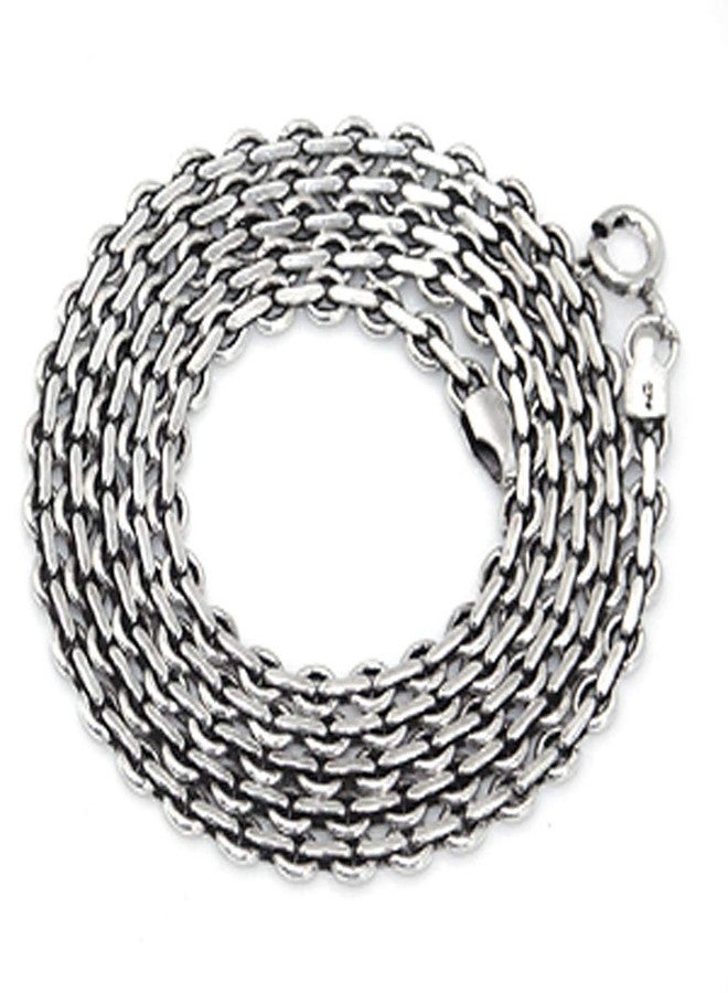 Silvershake Oxidized 3mm 925 Sterling Silver Cable Chain Necklace 20 Inch - Image 3