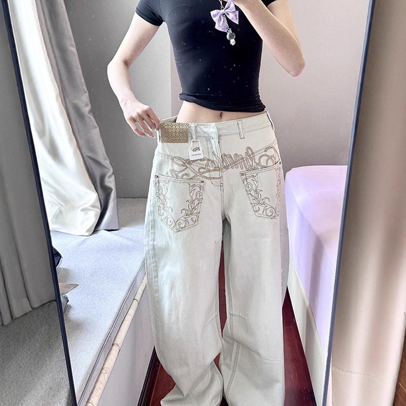 Unisex Classic Denim Jeans Loose Fit Daily Outdoor Wear - Image 2