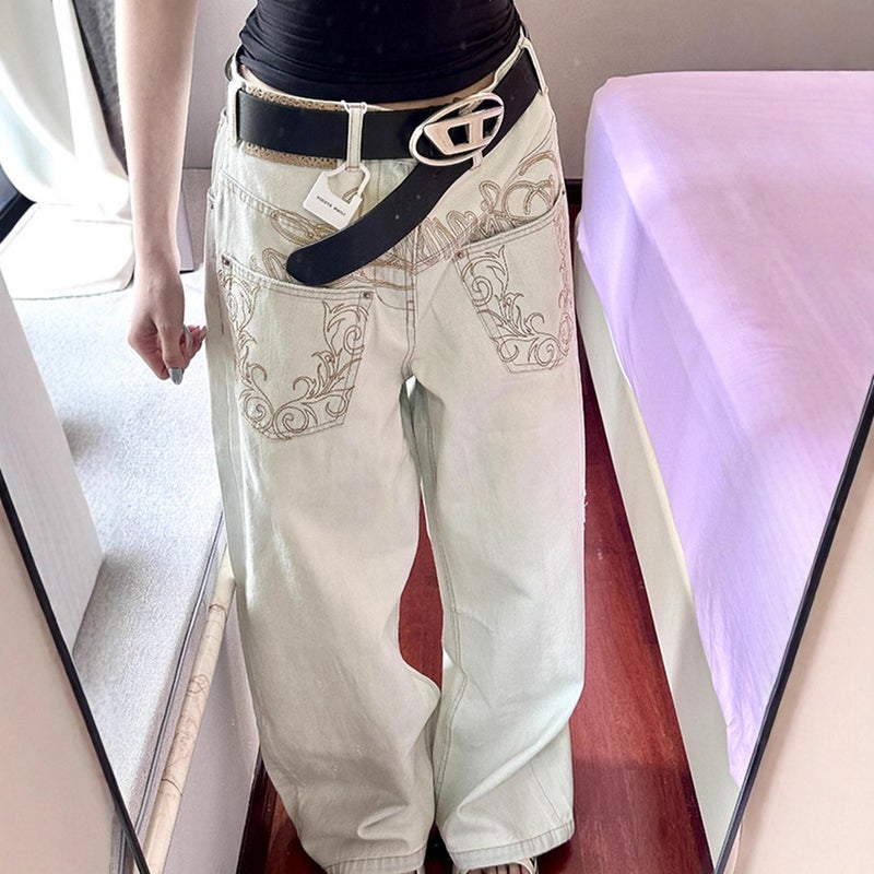 Unisex Classic Denim Jeans Loose Fit Daily Outdoor Wear - Image 5