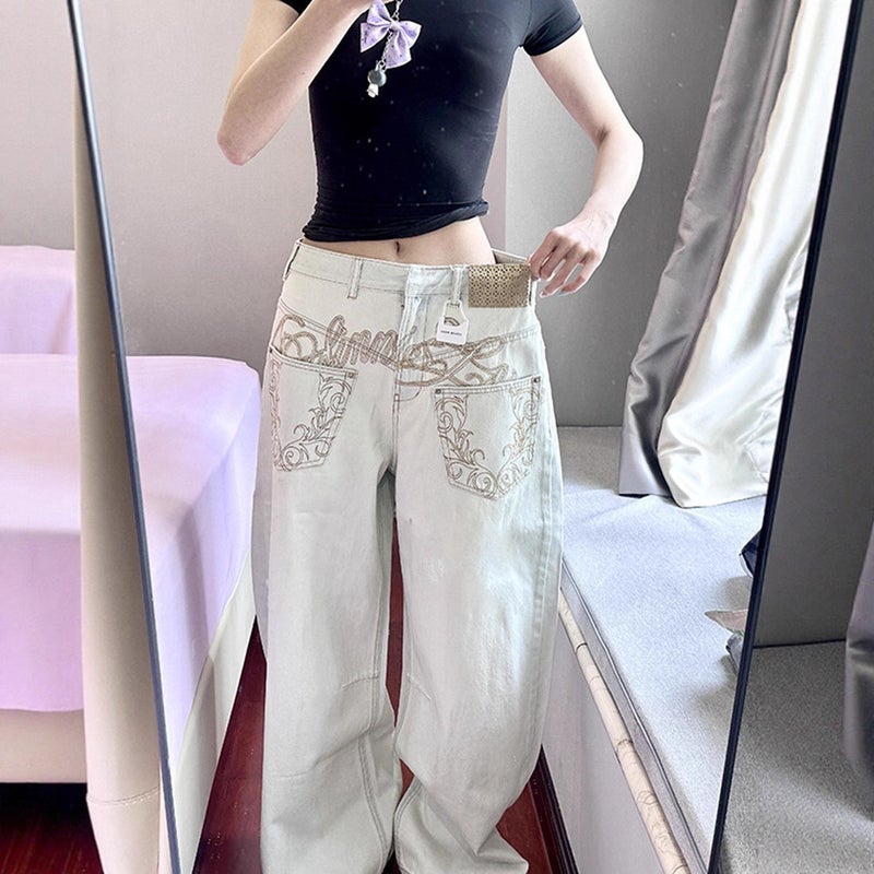 Unisex Classic Denim Jeans Loose Fit Daily Outdoor Wear - Image 1