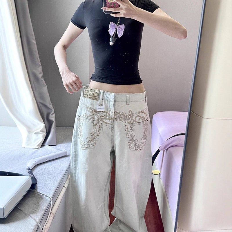 Unisex Classic Denim Jeans Loose Fit Daily Outdoor Wear - Image 3