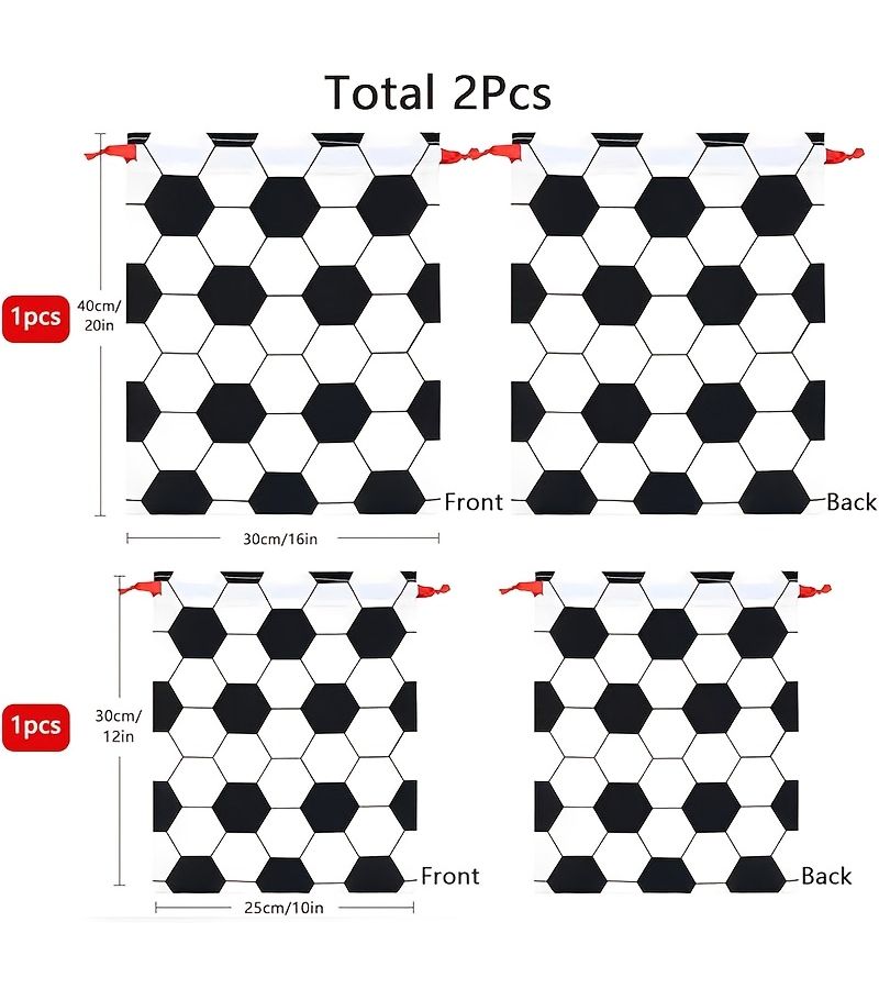 2 Extra Large Size Gift Packaging Storage Bags For Football Championship Party Decor - Image 3