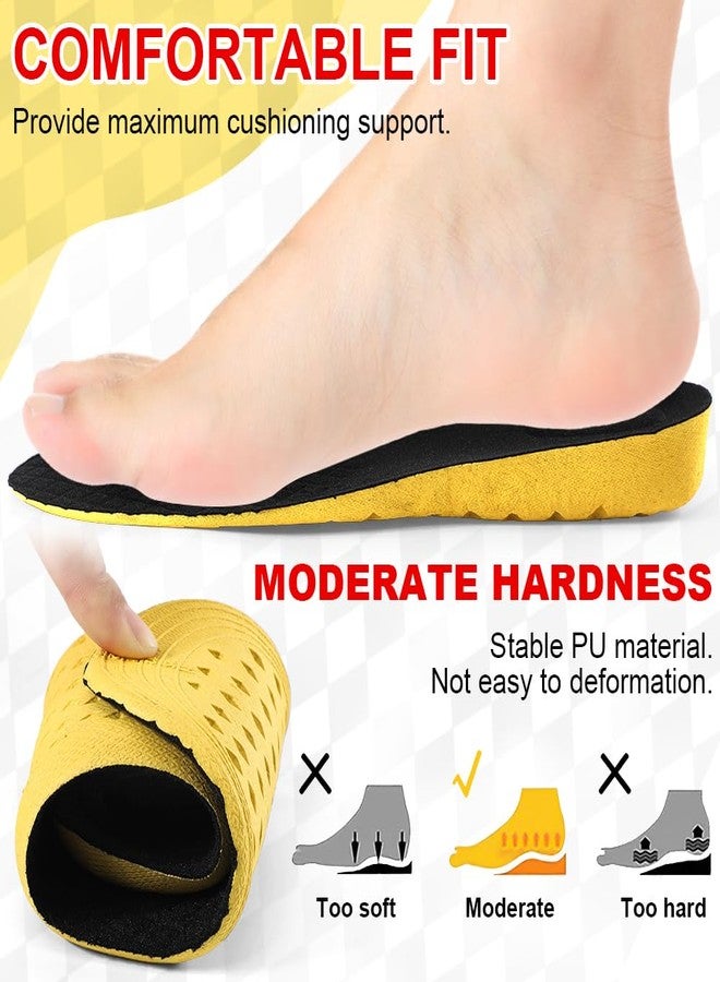XINIFOOT نعال داخلية لزيادة الطول قابلة للتهوية من XINIFOOT، 1.5 سم/2.5 سم/3 سم، حشوات بديلة مرنة ماصة للصدمات بفتحات شبكية، حشوات لرفع الكعب للرجال والنساء (ارتفاع 3 سم، زوج واحد) - Image 2