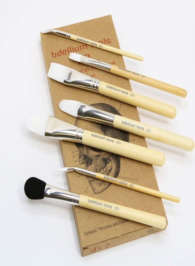 Bdellium Tools Professional Makeup Brush SFX Glue Brush Set 7 PC. With Ziplock Pouch - Image 3