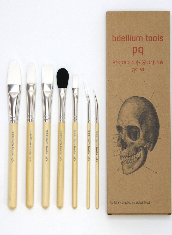 Bdellium Tools Professional Makeup Brush SFX Glue Brush Set 7 PC. With Ziplock Pouch - Image 5