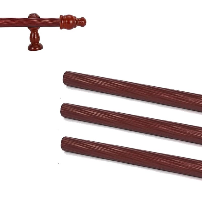 NOAHARK MS Curtain Pipes for Door and Windows 25 MM Spiral Curtain Rods Stylish and Durable Versatile Curtain Pipe for Home Office 3 Feet Cherry Red - Image 1