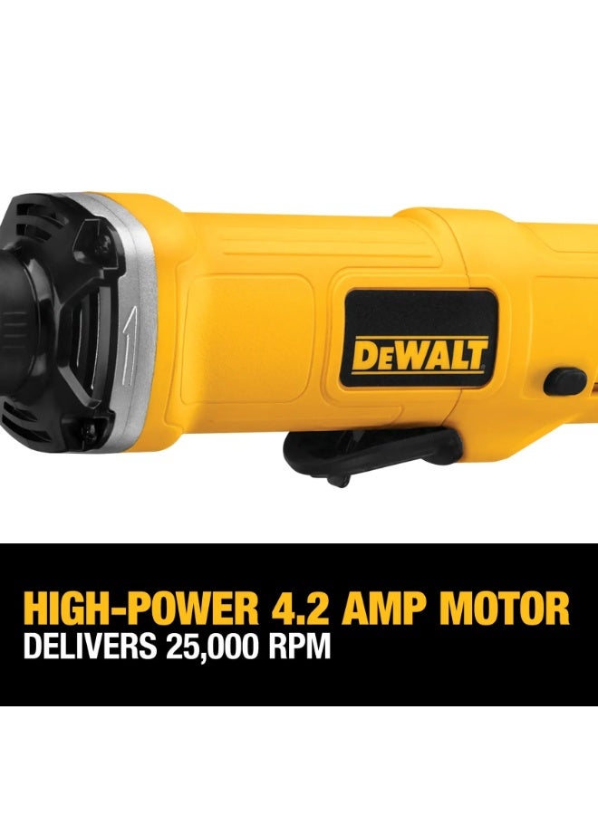 DEWALT 1-1/2 Inch Die Grinder 4.2 Amp – DWE4887N Corded Electric Power Tool, 40mm Straight Grinder with No-Lock Paddle Switch, 25000 RPM, AC/DC Compatible - Image 4