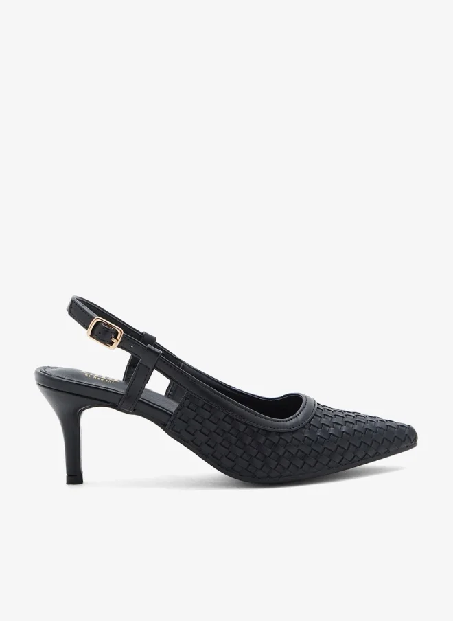 ELLA Weaved Cutout Strap Pump