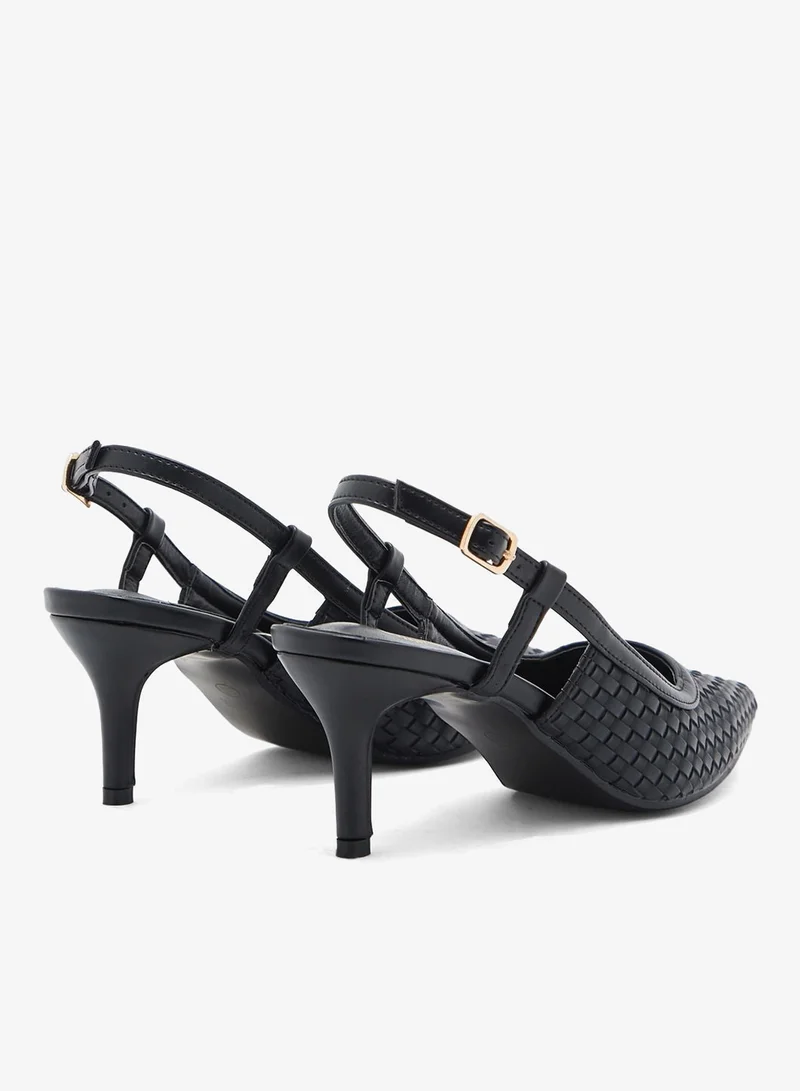ELLA Weaved Cutout Strap Pump