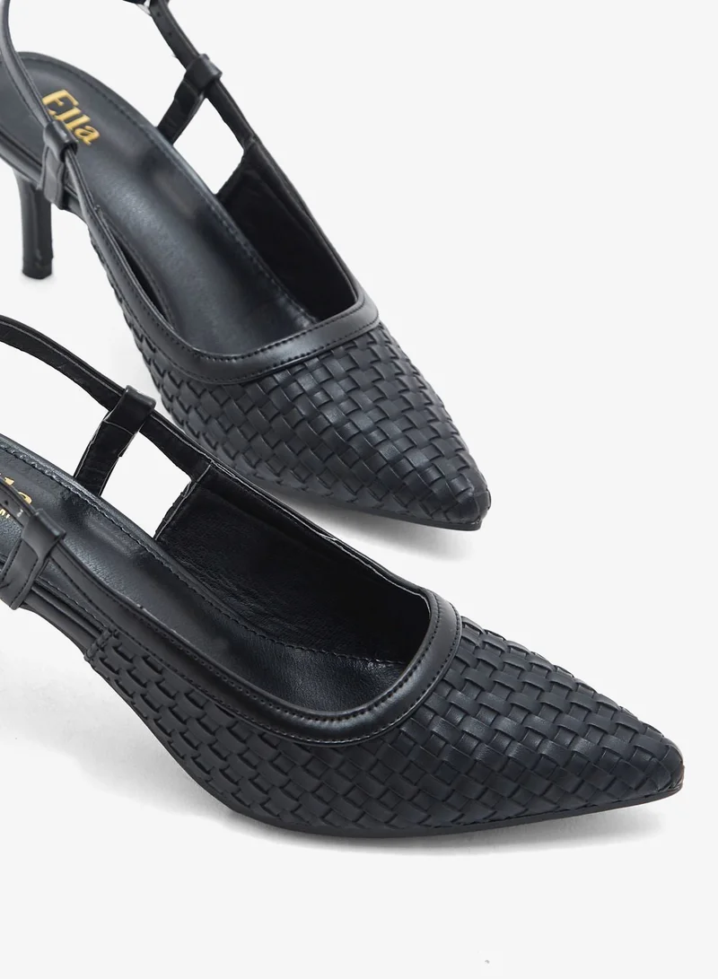ELLA  Weaved Cutout Strap Pump for Women | Best Price UAE