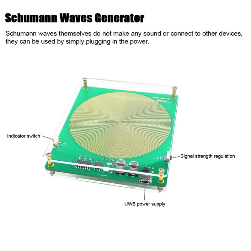 Schumann Waves Generator 7.83Hz Green: Portable Size, No Sound Or Device Connection - Spatial Environment Electromagnetic Wave Emission for Home, Office, Insomnia Relief, Focus Enhancement - Image 2
