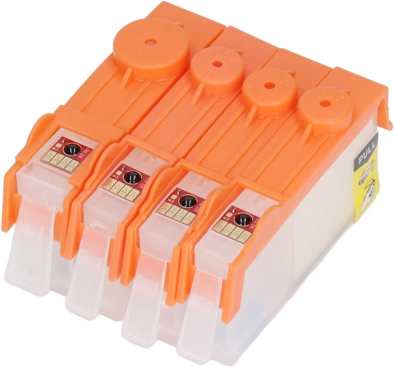 klarako Ink Cartridge, Anti Leakage Odorless Permanent Chip PP Ink Cartridge Replacement 4 Colors for Printing (670) - Image 5