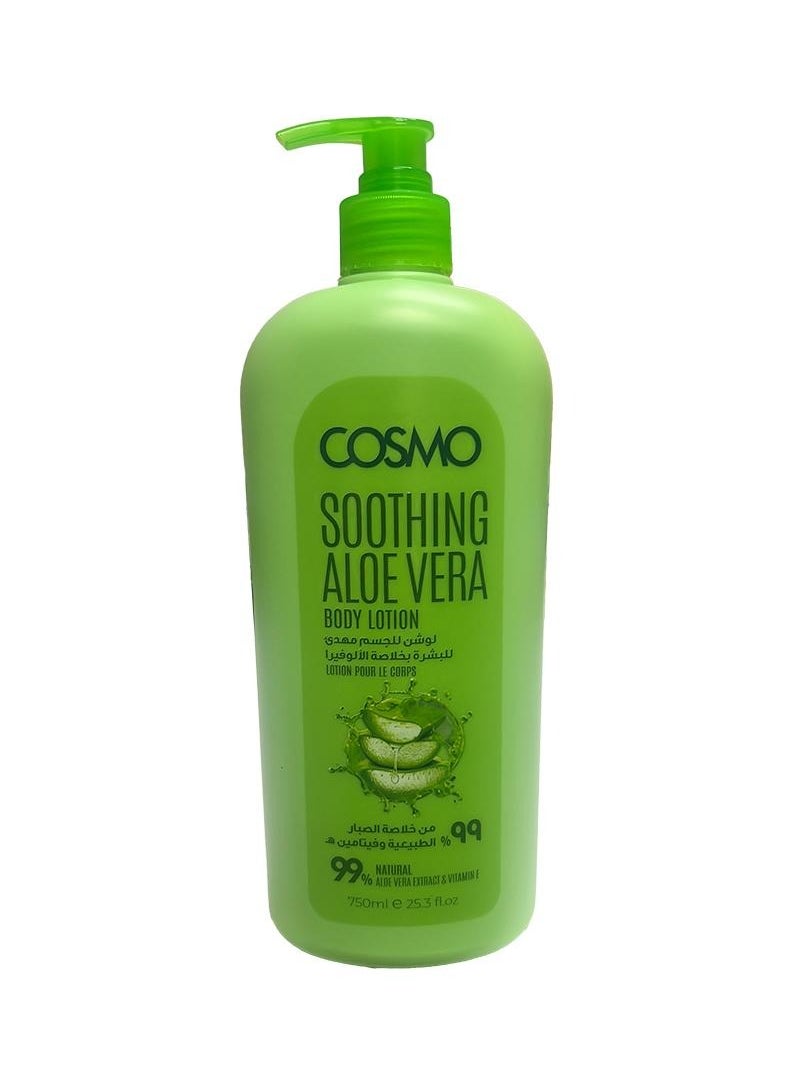 COSMO - Soothing Aloe Vera Body Lotion Natural Aloe Vera Extract And Vitamin E 750 Ml - Image 1