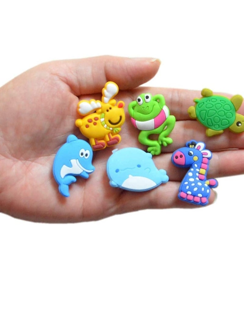 Excefore Shoe Decoration Charms, 100 PCS Cute Shoe Charms + 5 PCS Wristband, Different Shapes, Hole Hole Shoes Buckle, Wristband Bracelet Decoration & Charms Party Gift for Kids - Image 2