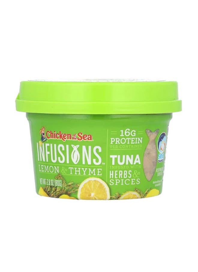 Chicken Of The Sea Infusions Wild Caught Tuna Lemon and Thyme 2.8 oz 80 g  - Image 1