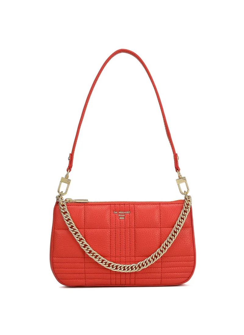 Da Milano Genuine Leather Red Sling Bag