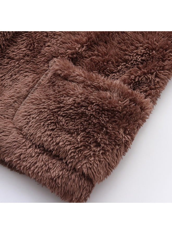 Hikido Fluffy Snug Pants Sets Outfit 1-5T Toddler Cute Fall Winter Pullover Clothes, Brown, (18-24)months - Image 4