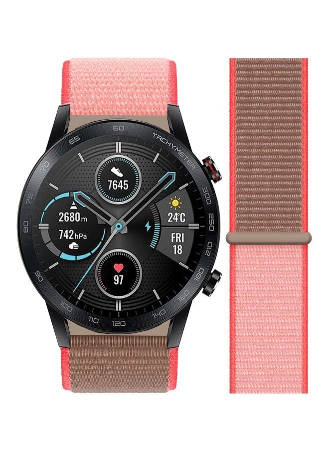 NIBEMINENT Replacement Band For Huawei Honor MagicWatch 2 46mm Neon Pink - Image 2