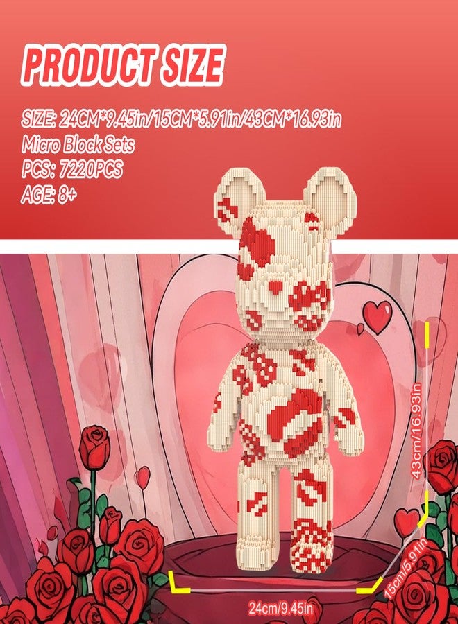 DAHONPA Animal Kiss Love Bear Micro Building Blocks Set with Storage Drawer (7220 Pieces), Gift for Adults and Kids - Image 2