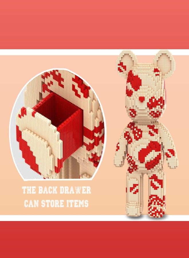 DAHONPA Animal Kiss Love Bear Micro Building Blocks Set with Storage Drawer (7220 Pieces), Gift for Adults and Kids - Image 3