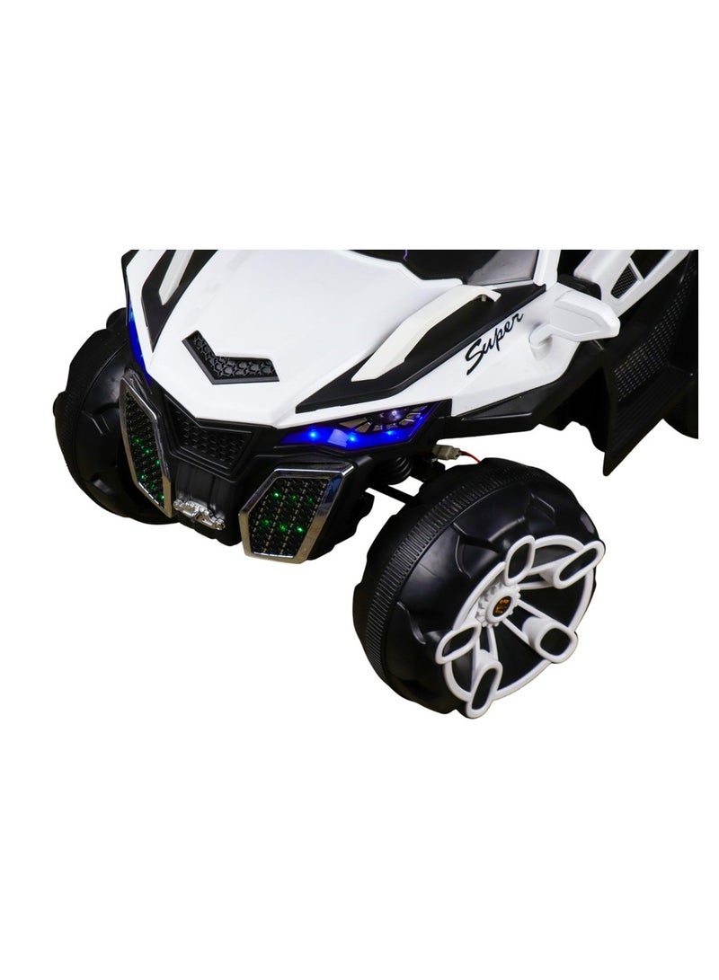 Dream Land Jim Electric Rides on Car for Kids with Remote Control - White - D-HB137 - Image 3