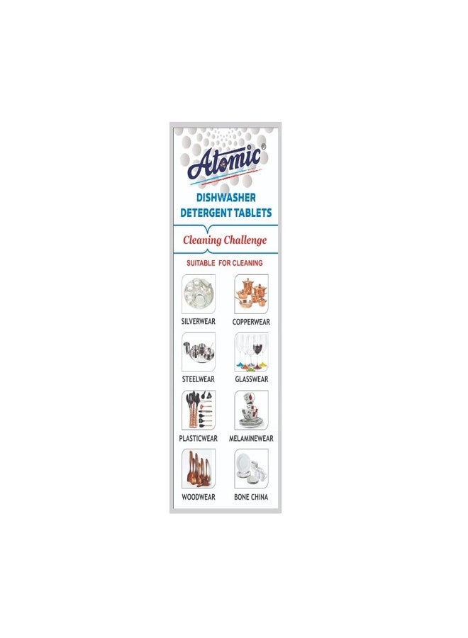 Atomic Dishwasher Detergent Tablets, Hygienic Clean, Effective Cleaning, Bio Enzyme Power, Pack of 2 (90 Count) - Image 5