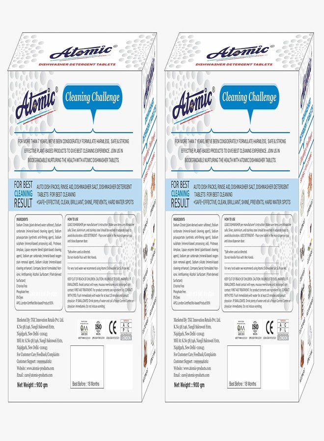 Atomic Dishwasher Detergent Tablets, Hygienic Clean, Effective Cleaning, Bio Enzyme Power, Pack of 2 (90 Count) - Image 4