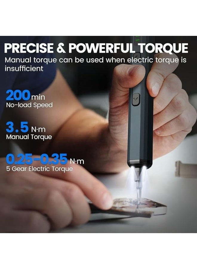 68-in-1 Precision Electric Screwdriver – 64 Magnetic Bits, 5 Torque Levels, LED Display for Laptops, Glasses & Watches - Image 2