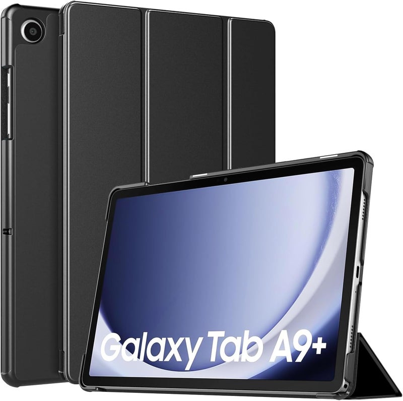 EDNITA Smart Case Cover for Samsung Galaxy Tab A9+/A9 Plus 11 Inch 2023, Slim Lightweight Stand Hard Back Shell Protective Cover for Galaxy Tab A9+ Tablet (Black) - Image 1