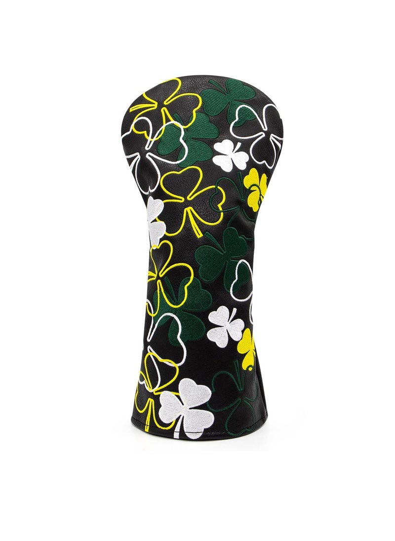Generic - Golf Club Head Covers, Lucky Clover Golf Head Cover Club Headcover for Drivers Fairway Woods Hybrid Fit Oversized Club Men Women - Image 1