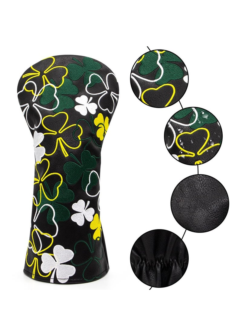 Generic - Golf Club Head Covers, Lucky Clover Golf Head Cover Club Headcover for Drivers Fairway Woods Hybrid Fit Oversized Club Men Women - Image 1