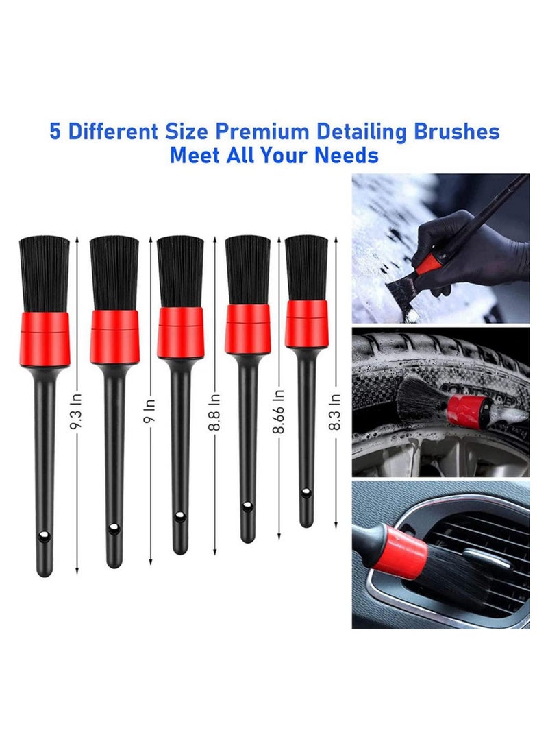 15pcs Car Cleaning Brush Set Car Wheel Brush Cleaning Kit Dashboard Accessories Air Outlet Cleaning Brush Beauty Brush Auto Detailing Tools Interior Exterior Cleaning Brushes for Cars - Image 3