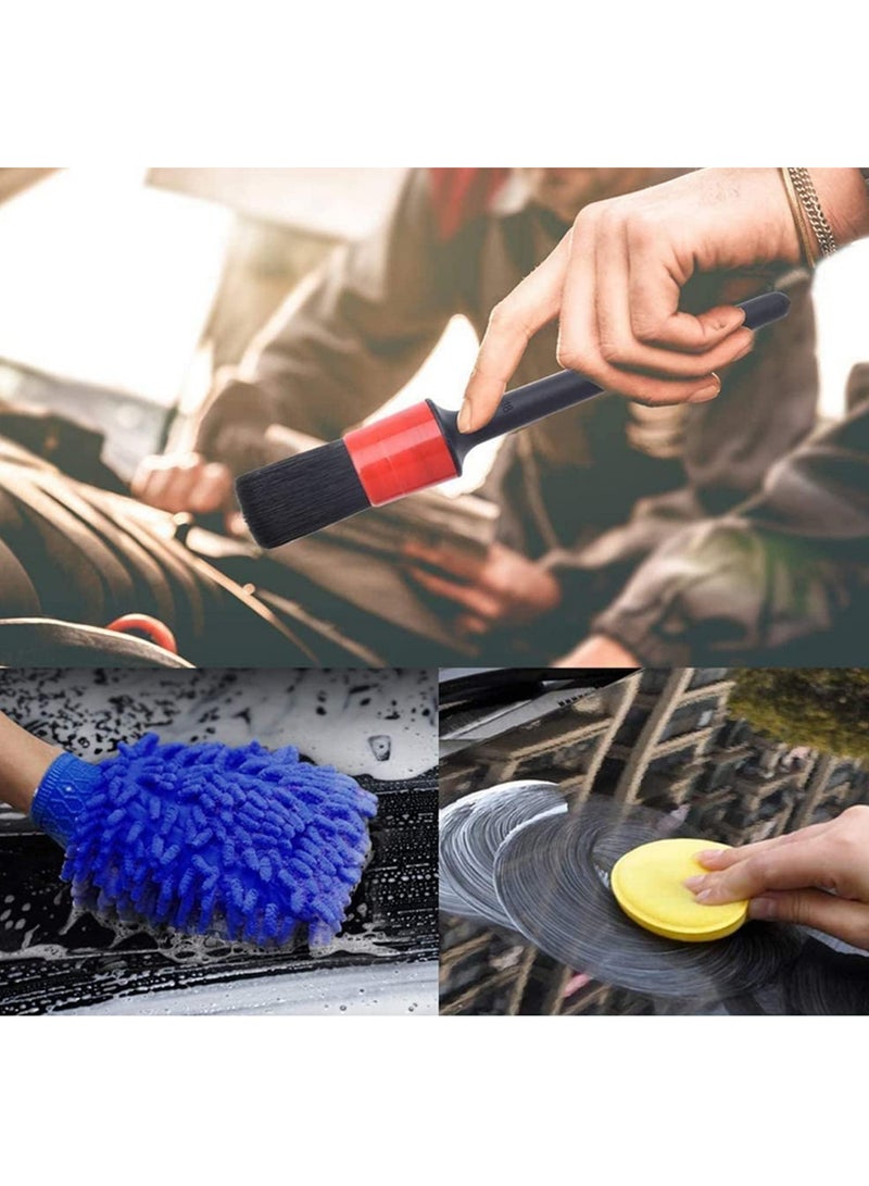 15pcs Car Cleaning Brush Set Car Wheel Brush Cleaning Kit Dashboard Accessories Air Outlet Cleaning Brush Beauty Brush Auto Detailing Tools Interior Exterior Cleaning Brushes for Cars - Image 5