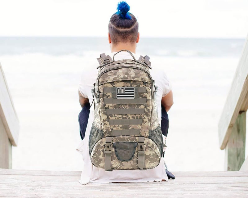 Jueachy Tactical Backpack for Men Hunting Backpack EDC Rucksack Military Hiking Camping Daypack with USA Flag Patch - Image 5