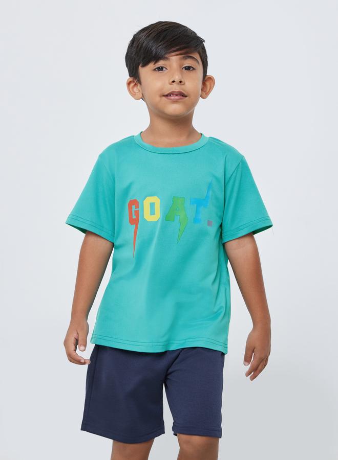 ستايلي طقم تي شيرت وشورت مطبوع للأولاد - Image 2
