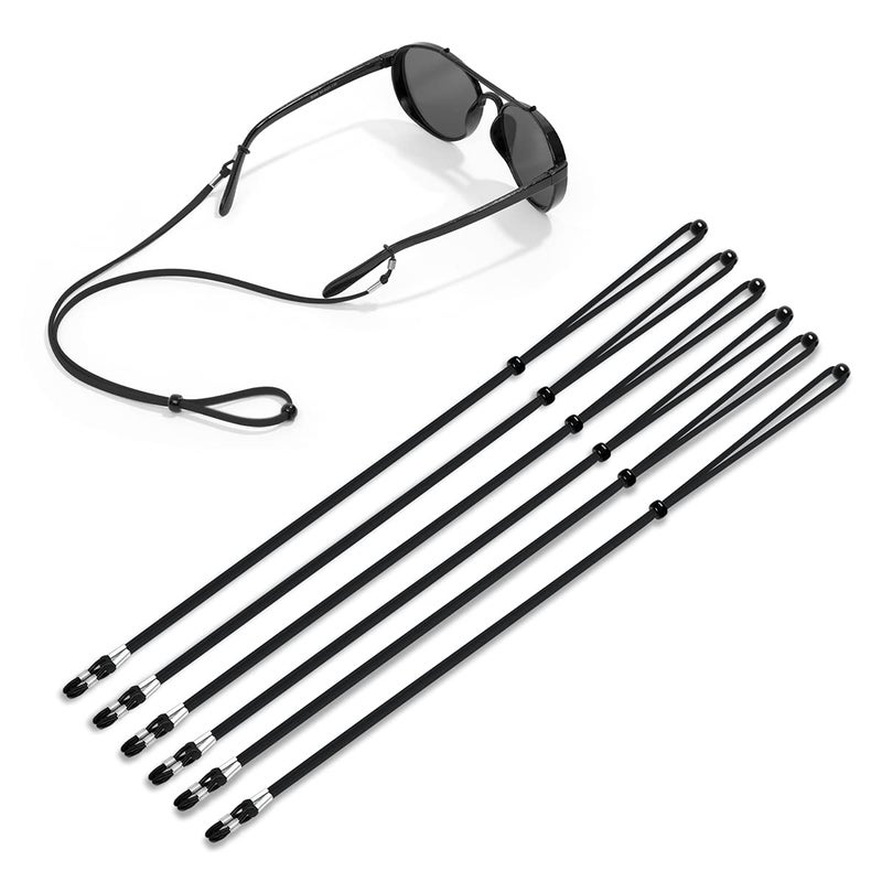 VOOGLASS Glasses Strap6 PCS Sports Eyeglass StrapAdjustable Sunglasses Lanyard Neck Holders Cord Retainer for Men Women