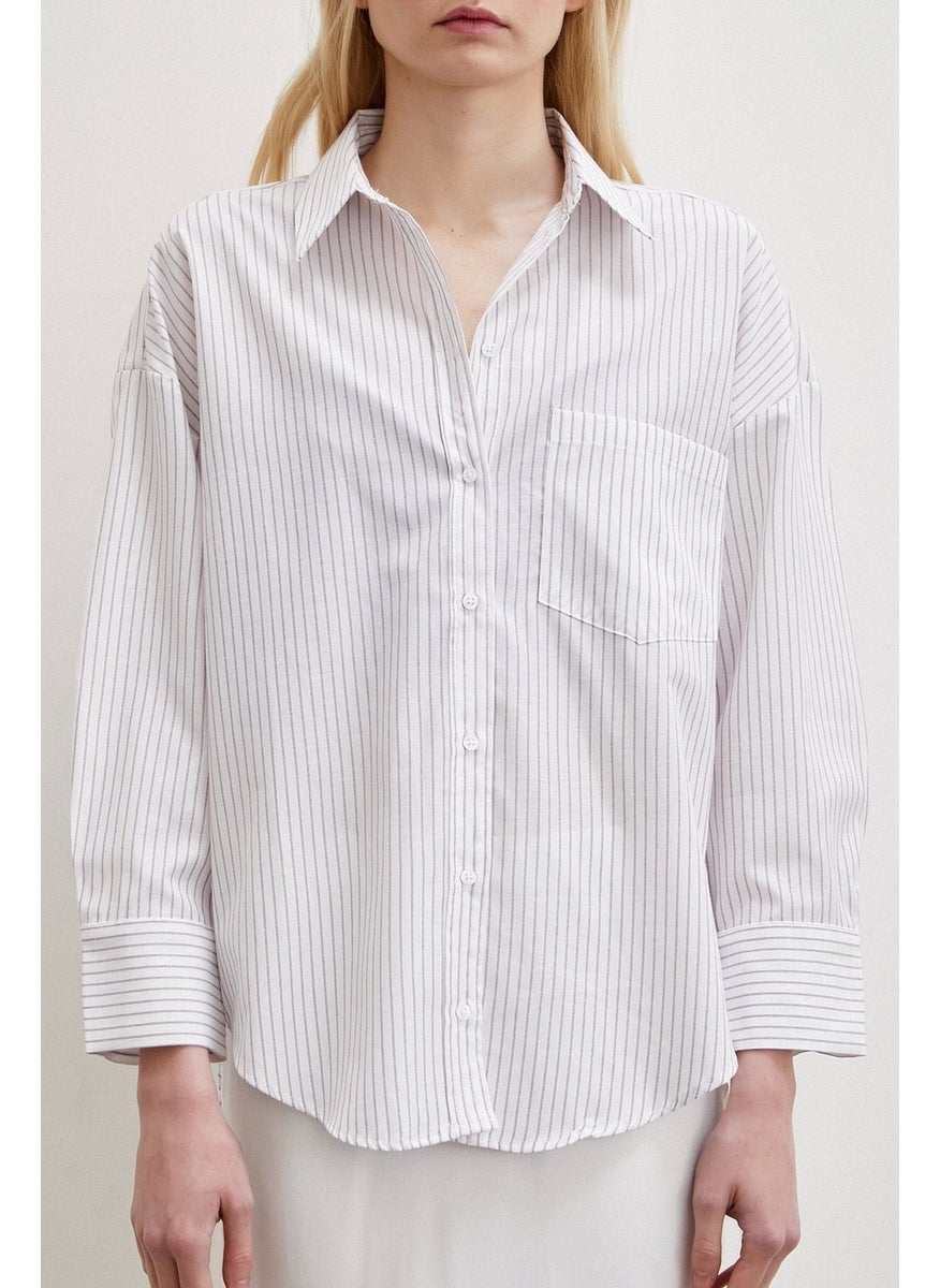 Striped Cotton Shirt Ecru - pzsku/Z6E0ECB9A1E3484EC0E24Z/45/_/1741336243/d78f150b-1b32-4390-b5e5-a3016a0e5f66