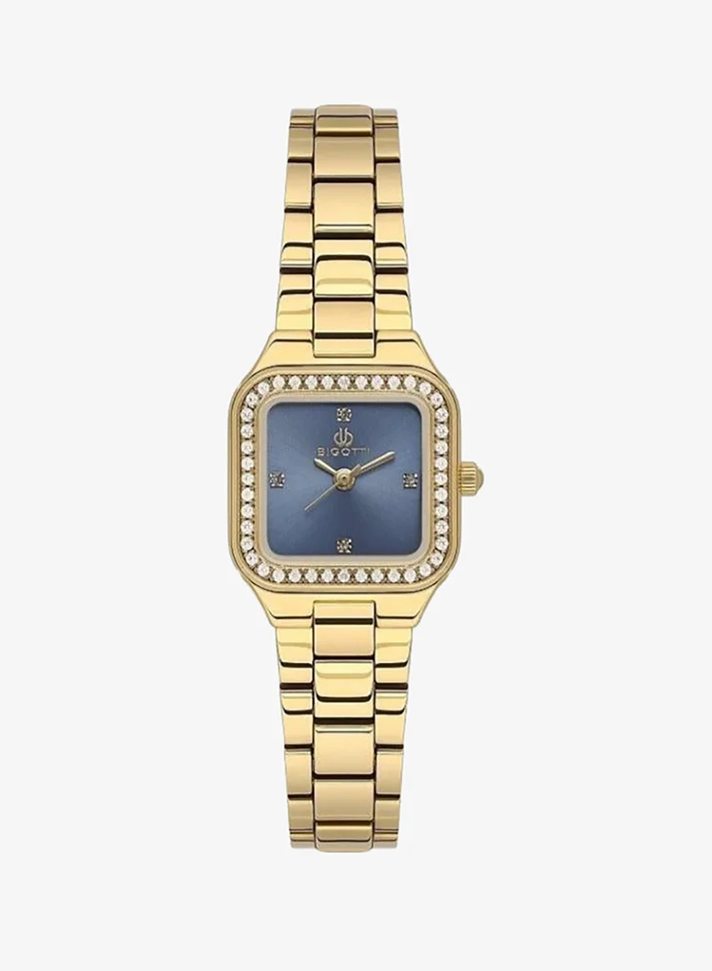BIGOTTI Bigotti - Quotidiano Women Watch | Stainless SteelBrass Case | Analog | Square Dial | Mineral Glass | Japanese Quartz | Water Resistant 30 Meters